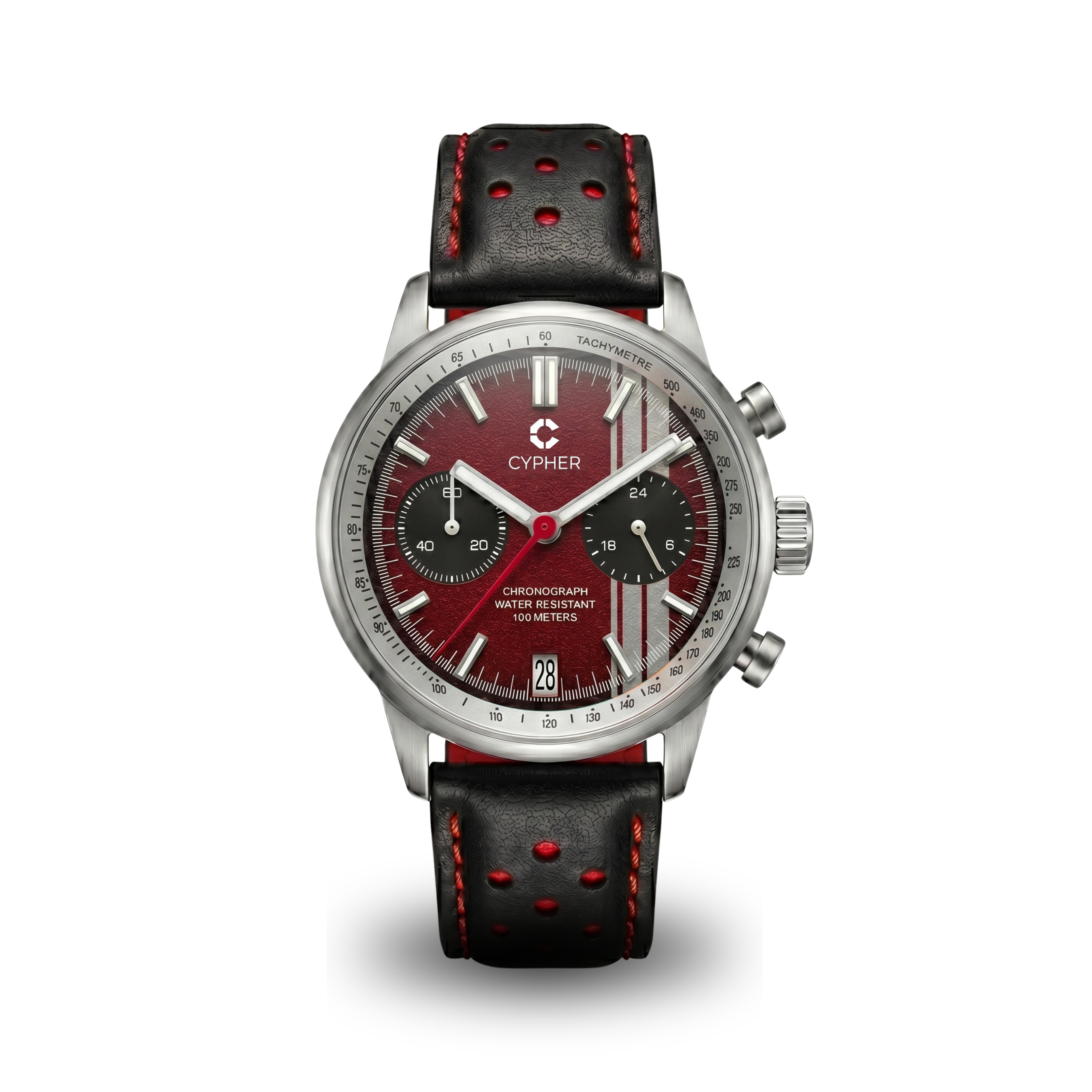 Cypher Paddock '74 Red Dial Chronograph - Vintage Racing Watch
