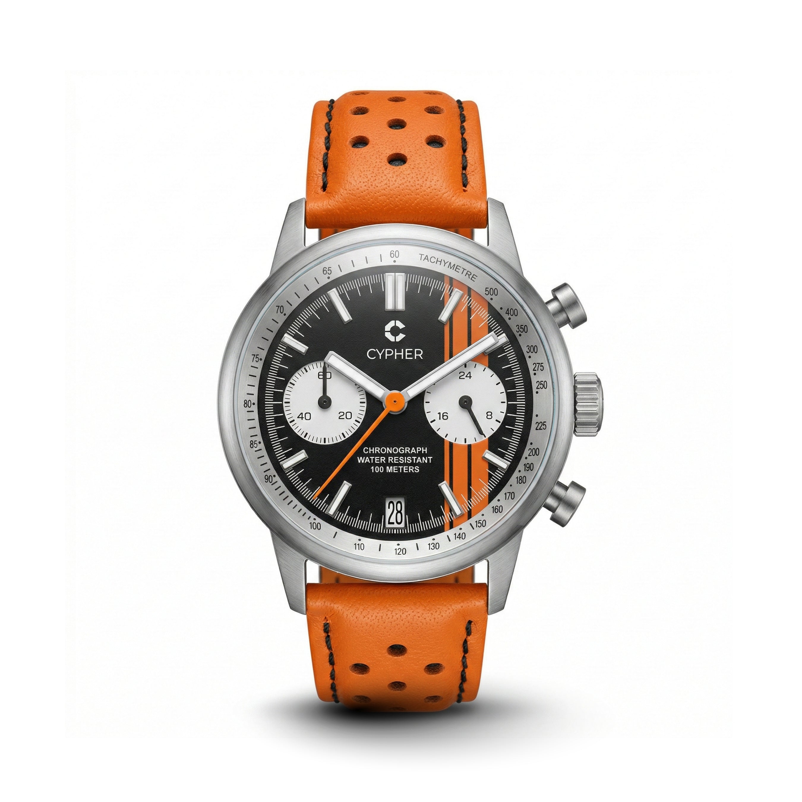 Cypher Paddock '74 Black Dial Chronograph - Vintage Racing Watch