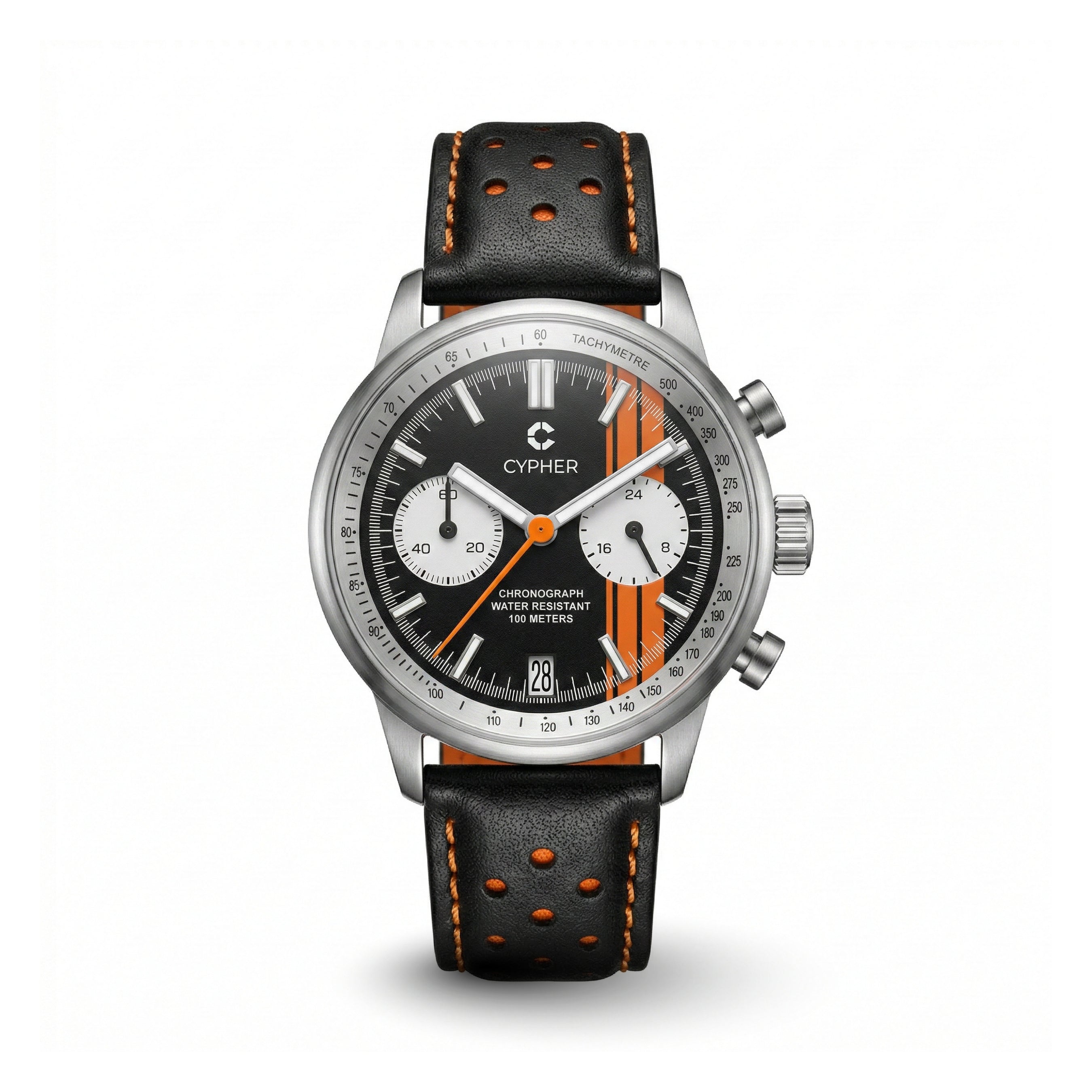 Cypher Paddock '74 Black Dial Chronograph - Vintage Racing Watch