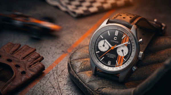 Tachymeter scale on racing chronograph watch bezel — how racing drivers measured speed using a watch with step by step guide and motorsport history