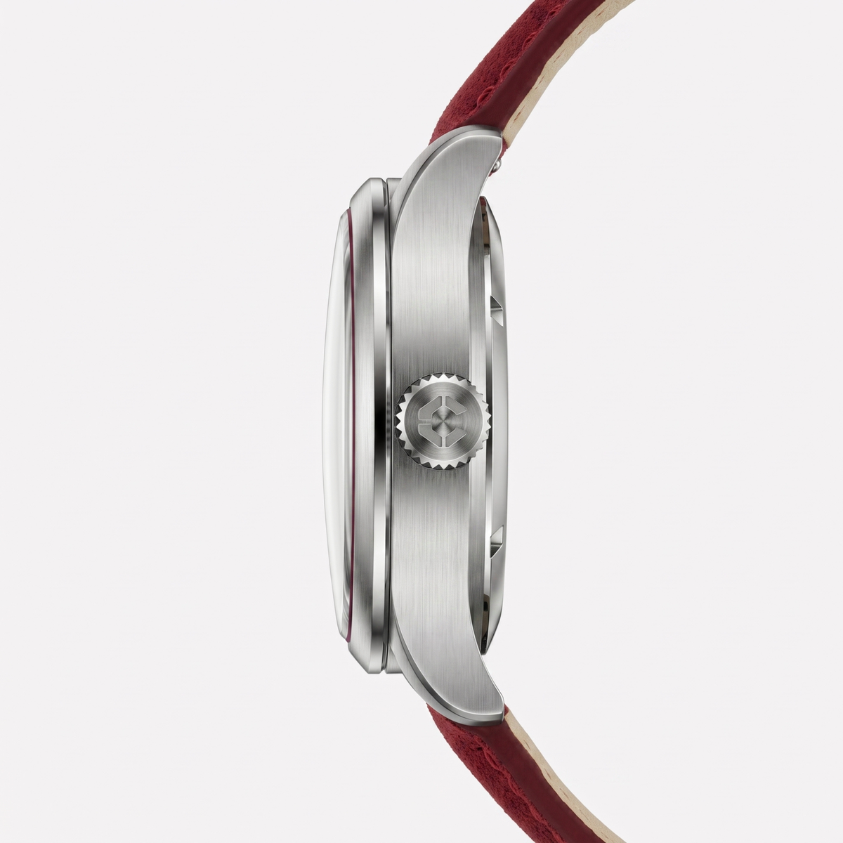Cypher Legacy Bordeaux — Vintage Domed Dress Watch, Deep Red Dial — 6