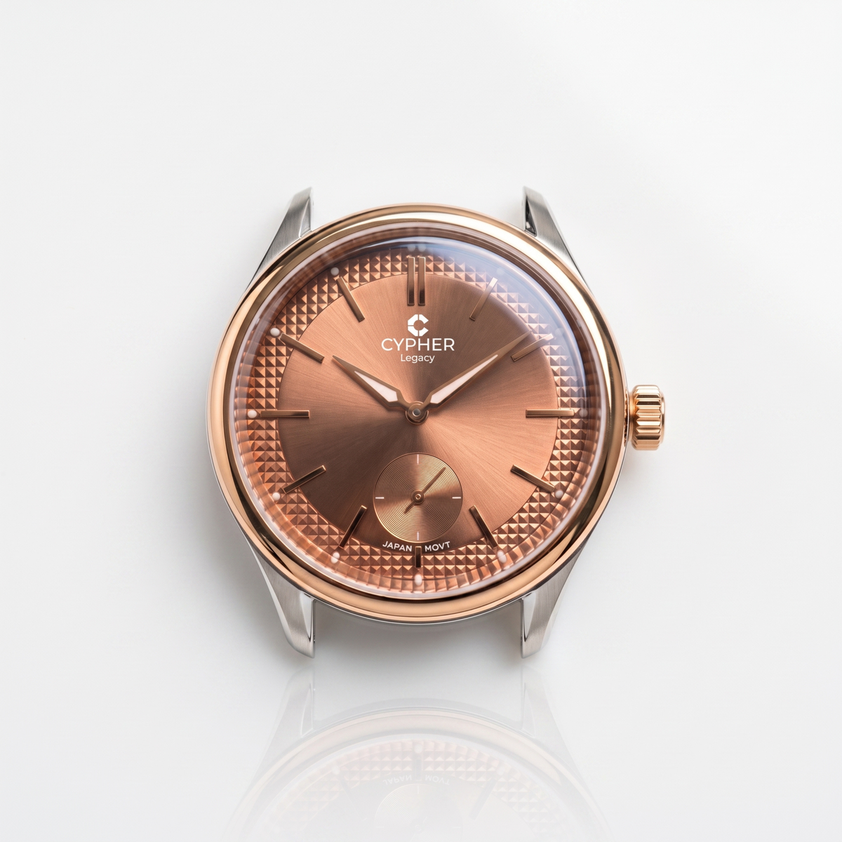 Cypher Legacy Cognac — Rose Gold Two-Tone Dress Watch, Brown Dial — 4