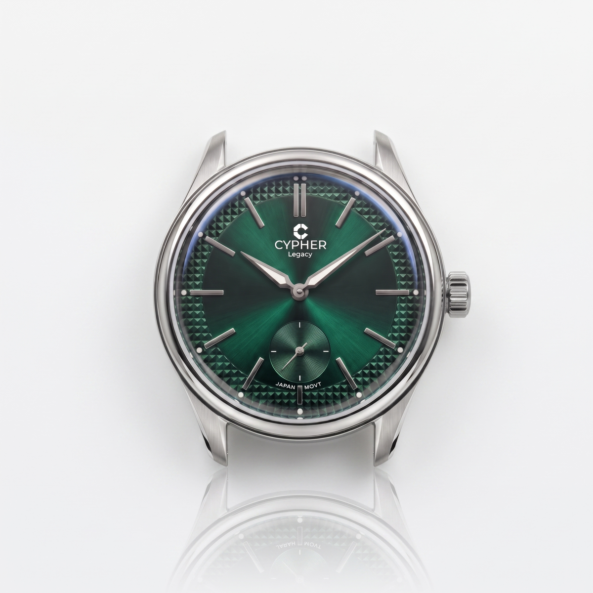 Cypher Legacy Evergreen — Vintage Domed Dress Watch, Green Dial — 4