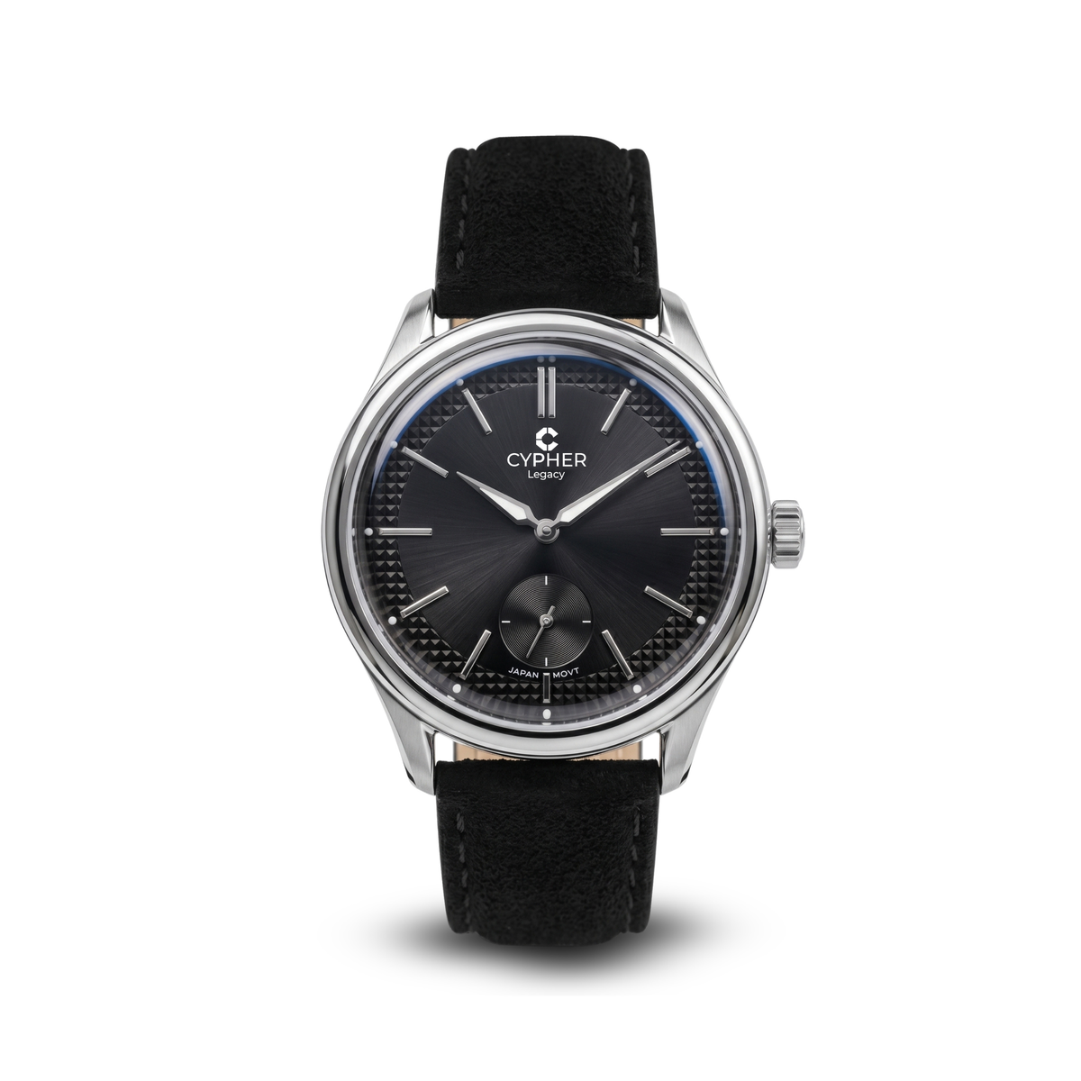 Cypher Legacy Obsidian — Vintage Domed Dress Watch, Black Dial — 1
